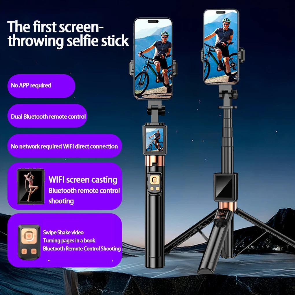 9in1 Selfie Stick with Mobile Phone Screen Projection