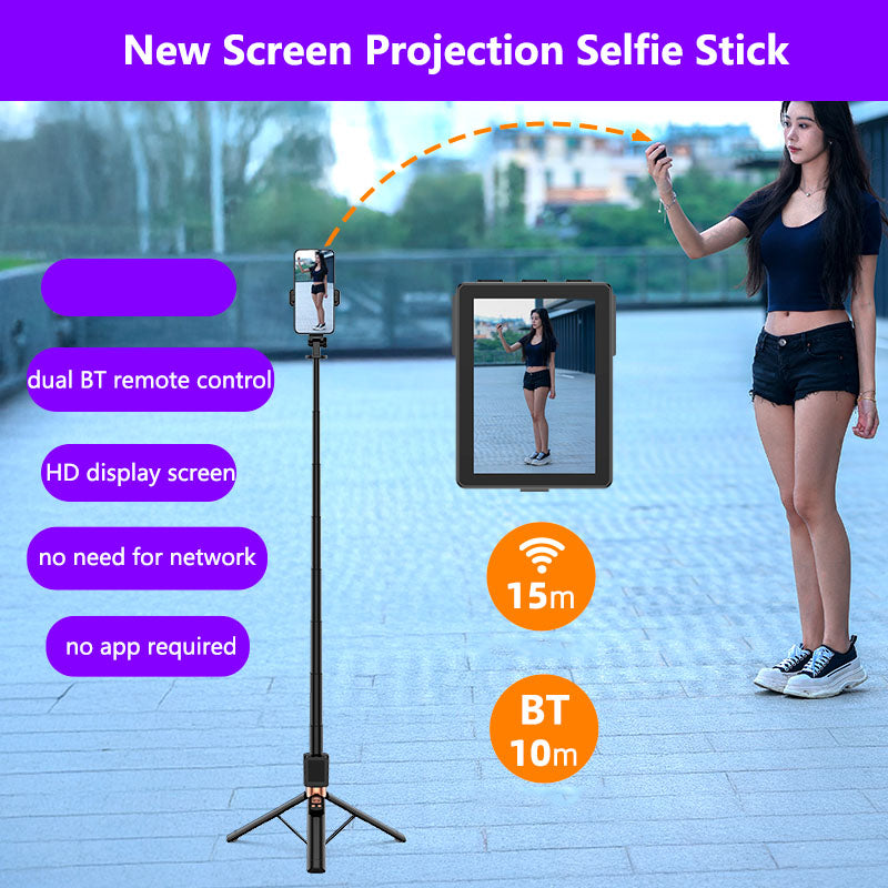 9in1 Selfie Stick with Mobile Phone Screen Projection
