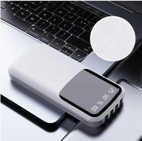 Wired Power Bank with LED Display and Fast Charging